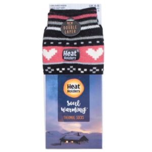 גרב נשים תרמית נגד החלקה לבית מחממת HEAT HOLDERS היט הולדרס