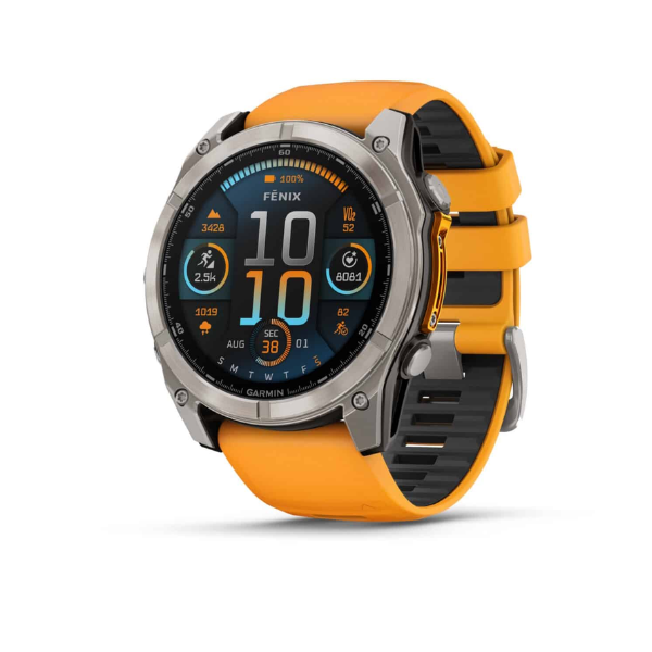 שעון ספורט חכם גרמין שעון ספורט כתום fēnix® 8 – 47mm AMOLED Sapphire TITANIUM