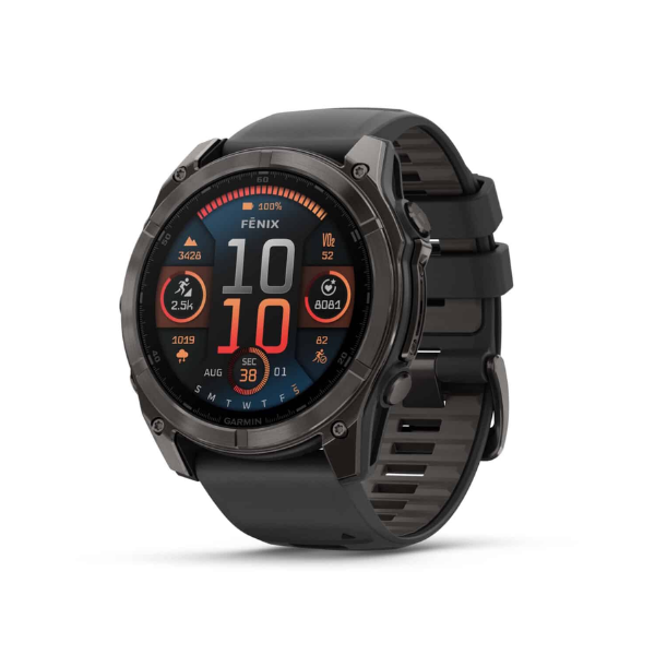 שעון ספורט חכם גרמין שעון ספורט שחור fēnix® 8 – 43mm AMOLED Sapphire TITANIUM